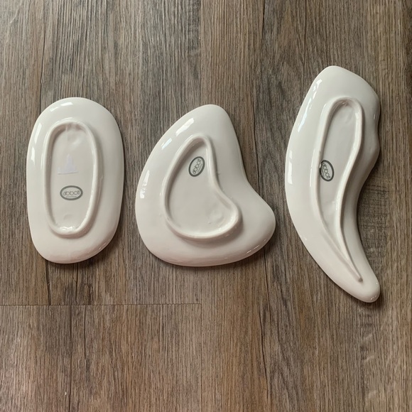 Set of three ceramic trinket jewelry dish - Picture 2 of 6